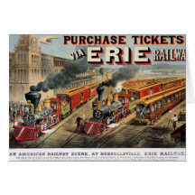 The American Railway Scene at Hornellsville Card