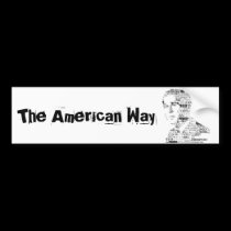 The American Way Bumper Sticker bumper stickers