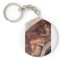 The ancestors of Christ by Michelangelo Key Chain