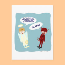 The Angel and Devil on my Shoulder postcards