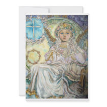 The angel of the Christmas rose. invitations