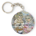 The angel of the flash of light., An angel save... Key Chain