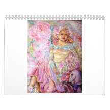 The angel of the rose quartz clock. calendar