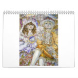 The angel of the rose quartz clock. wall calendar
