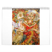 The angel of the rose quartz clock. calendars