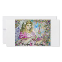 The angel of the rose quartz clock., Happy Chri... photo cards