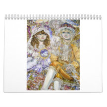 The angel of the rose quartz clock. wall calendars