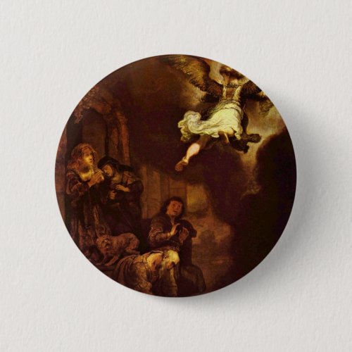 The Angel Raphael Leaving The Family Of Tobit. Button