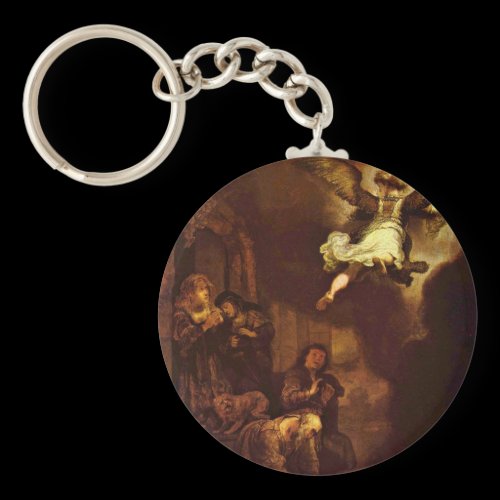 The Angel Raphael Leaving The Family Of Tobit. Key Chains