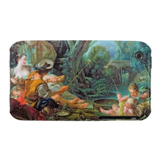 The Angler Boucher Francois rococo scene painting Case-Mate iPhone 3 Case