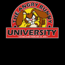 Die Angry Bunny Universität t-shirts