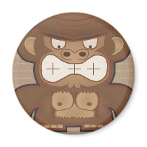 The Angry Donkey Monkey - Muted Refrigerator Magnets