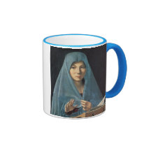 The Annunciation, 1474-75 (oil on panel) Mug