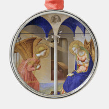 The Annunciation by Fra Angelico Christmas Ornaments