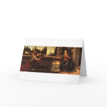 The Annunciation by Leonardo Da Vinci c. 1472-1475 Greeting Cards