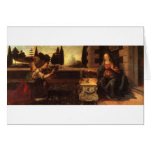 The Annunciation by Leonardo Da Vinci c. 1472-1475 Greeting Cards