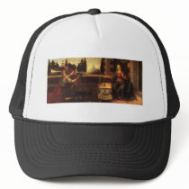 The Annunciation by Leonardo Da Vinci c. 1472-1475 Hat
