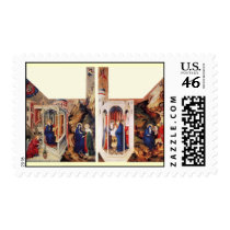 the Annunciation, Visitation by Broederlam postage