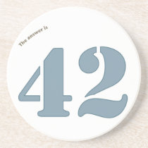 The Answer is 42 Coaster coasters