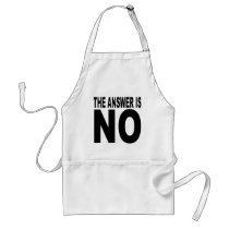 The answer is no aprons