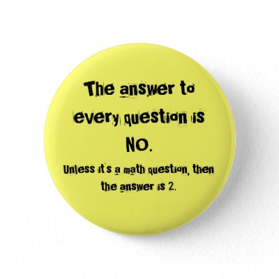 The answer to every question pinback buttons by ThisIsMyDeen