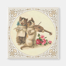 The Anthropomorphic Musical Kittens Fridge Magnet