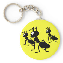 The Ants Go Marching - Add Your Own Text! Keychains