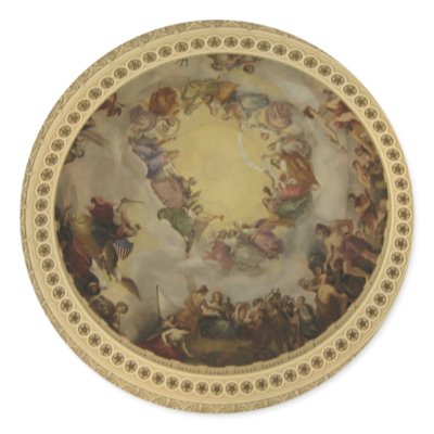 The Apotheosis of Washington - Capitol Rotunda Stickers by scenesfromthepast