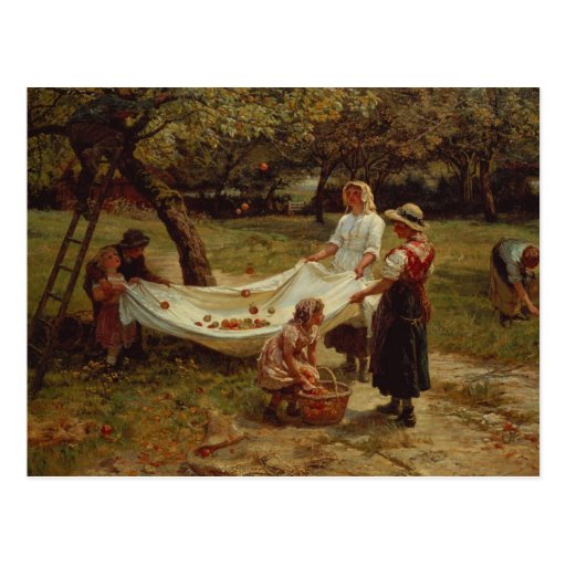 The Apple Gatherers, 1880 Post Card