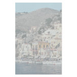 The approach to the harbor at Symi Island, Dodecan Customized Stationery