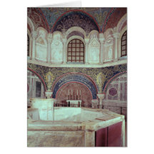 The apse with the baptismal font cards
