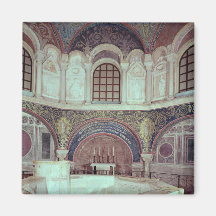 The apse with the baptismal font refrigerator magnets