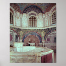 The apse with the baptismal font print