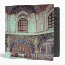 The apse with the baptismal font vinyl binders