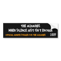 THE AQUARDS BUMPER STICKER bumper stickers by andyk101 THE AQUARDS BUMPER STICKER bumper stickers