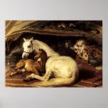 THE ARAB TENT WITH HORSES AND OTHER ANIMALS POSTER