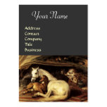 THE ARAB TENT WITH HORSES,OTHER ANIMALS ,grey Business Card