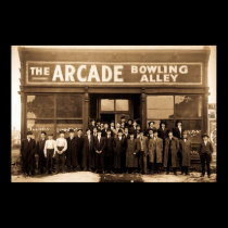 The Arcade  Bowling Alley - vintage posters