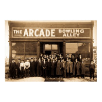 The Arcade Bowling Alley - vintage posters by scenesfromthepast The Arcade Bowling Alley - vintage posters