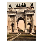 The Arch of Peace, Milan, Italy vintage Photochrom Post Card