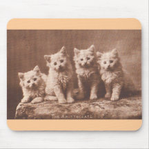 *The Aristocrats* Vintage Kitten Portrait Mouse Pad