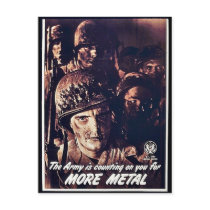 The Army Is Counting On You For More Metal Post Cards