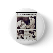 The Army Nurse In War Button