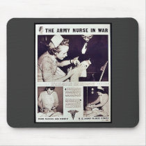 The Army Nurse In War Mousepads