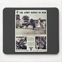 The Army Nurse In War Mouse Pads