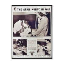 The Army Nurse In War Postcard