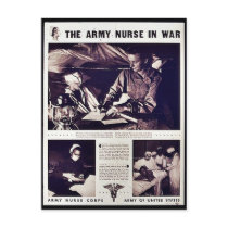 The Army Nurse In War Postcard