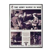 The Army Nurse In War Post Card