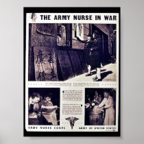 The Army Nurse In War Posters