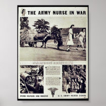 The Army Nurse In War Posters